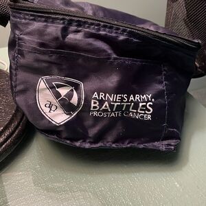 Arnies Army Arnold Palmer Battles Prostate cancer small zipper golf bag carry